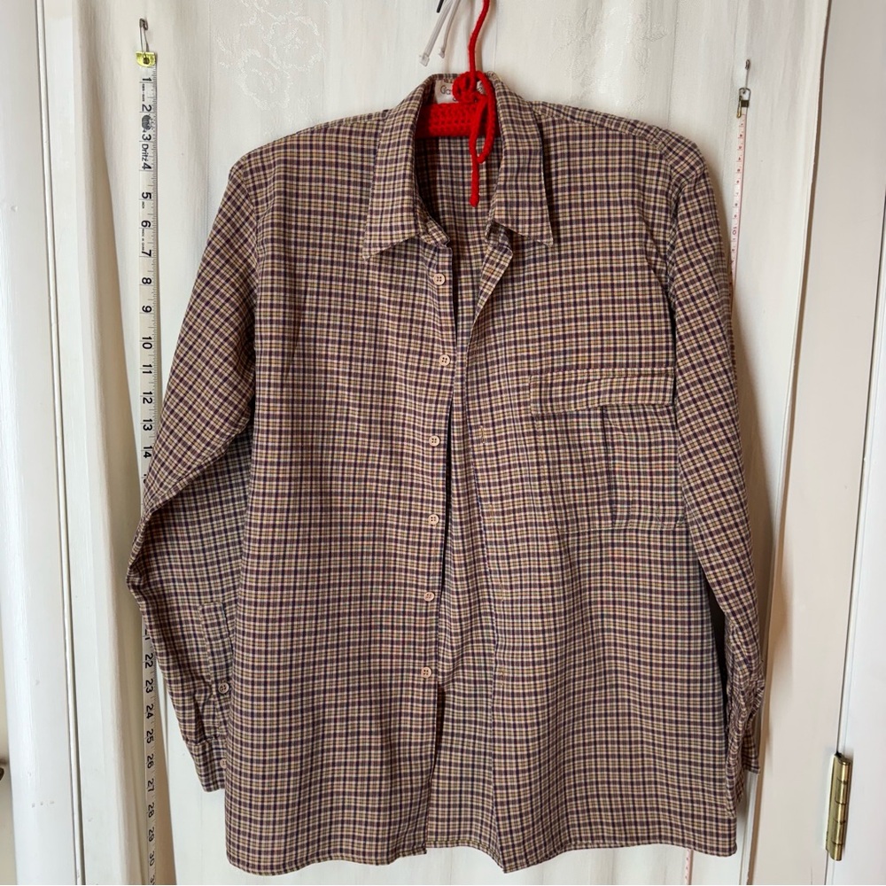 Vintage Men's Gianni Versace Design Plaid Shirt